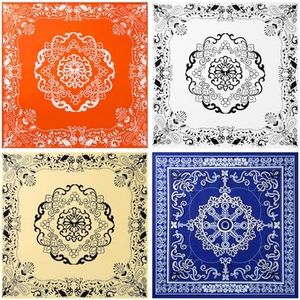 UVSAI UPF 50+ Bandana Reversible Unisex Face Cover 24.4" Square Multi-Purpose Scarf Headband for Outdoor Hiking Riding