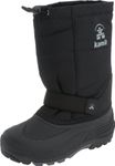 Kamik unisex child Rocket-K snow boots, Black, 4 Big Kid US