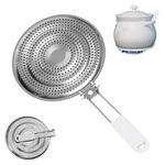 Stainless Steel Double Heat Diffuser for Gas and Electric Stove, for Gas Cooker Pan Conducts Heat Evenly, Food Warmer Simmer Plate for Gass Stove with Flame Guard, Cool-Touch Handle
