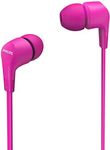 Philips in-Ear Headphones E1105PK/00 with in-Line Remote Control (8.6-Mm Neodymium Drivers, Powerful Bass, Clear Sound, Comfortable Fit) Pink – 2020/2021 Model