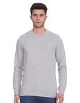 Van Heusen Men'S Cotton Hooded And Crew Neck Regular Sweatshirt (60076_Grey Melange_Xx-Large_Grey Melange_2Xl)