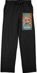 Avatar The Last Airbender Aang Elements Poster Adult Unisex Black Graphic Sleep Pants- L