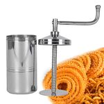 faas Chakli Press Maker Machine for Kitchen Tools/Sancha/Murukku/Bhujia/Idiyappam/noolputtu/Sevanazhi Sevaiya/janthikalu/bhujia Stainless Steel/Making Different Types/Free 6 Different Jalis.