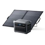 Anker SOLIX C1000 Gen 2 Portable Power Station with 200W Solar Panel, 2000W (Peak 3000W) Solar Generator, 1024Wh LiFePO4, Fast Charge 100% in 49 Min, 10ms UPS, for Home Backup, Camping & Emergency