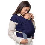 Boba Baby Wrap Carrier, Navy Blue - The Original Child and Newborn Sling, Perfect for Infants and Babies Up to 35 lbs (0-36 Months)