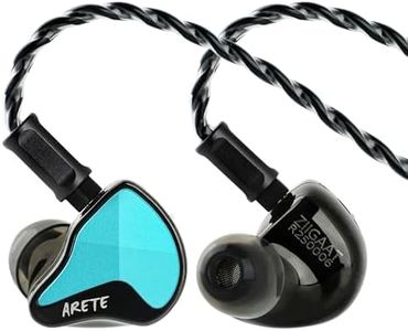 Linsoul ZiiGaat x Fresh Reviews Arete II IEM,2nd Gen 1DD+4BA Hybrid in Ear Monitor,Wired HiFi Earbuds,Full CNC Aluminum Shell Earphone with Detachable Silver-Plated OFC Cable for Musician (Blue)