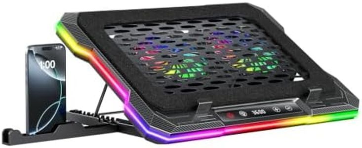ChillCore 2 Detachable Fans RGB Gaming Laptop Cooling Pad, Rapid Cooling for 15.6-19.3" Laptops, Variable Speed Control, 8 Adjustable Heights - K6 with Memory Foam