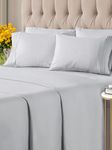 Queen 6 Piece Sheet Set - Breathable & Cooling Sheets - Hotel Luxury Bed Sheets - 1 Flat Sheet, 1 Fitted Sheet & 4 Pillowcases - Deep Pocket - Easy Fit, Soft & Wrinkle Free - Queen French Grey Sheets