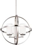 Sea Gull Lighting 3124603-962 Alturas Three - Light Chandelier Hanging Modern Fixture, Brushed Nickel