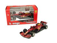 Bburago 1:43 2020 Ferrari Racing SF1000 Formula One F1 5 Sebastian Vettel Sport Car Model (Multicolor)