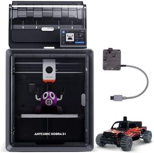 ANYCUBIC Kobra S1 Combo 3D Printer, Multicolour FDM Printer, 600mm/s High Speed, Closed CoreXY Construction,Active Drying, LeviQ 3.0, Compatible for PLA/PETG/ASA/ABS Filament, Realize Smooth Printing