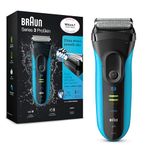 Braun Series 3 ProSkin Electric Shaver, Electric Razor for Men with Pop Up Precision Trimmer, Black/Blue Razor, Pack of 1