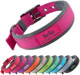 Personalized Dog Collar with Name and Phone Number | Durable Metal Buckle | Ultra Wide Soft Neoprene Padded | Adjustable Reflective Weatherproof Dog Collar for Large Medium and Small Dogs