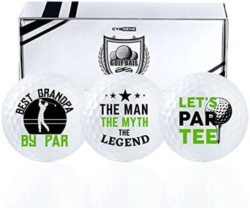 Funny Grandpa Gifts Golf Balls Set for Men or Him, Perfect for Grandpa, Coworkers, Boss, Golfers, Golf Lovers for Birthday & Father's Day - White