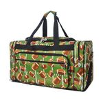 NGIL Canvas 23" inch Duffle Bag, Football Print-Black, Casual