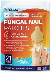 TOTCLEAR Fungal Nail Patches: Nail Fungus Relief - Toenail Fungus Relief - Nighttime Renewal Fungal Nail Patches - Nail Fungus Improvement - Overnight Nail Repair - 8-Hour Nighttime Renewal - 21 PCS