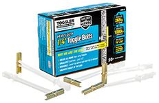 TOGGLER SNAPTOGGLE BB Toggle Anchor, Zinc-Plated Steel Channel, Made in US, 3/8" to 3-5/8" Grip Range, For 1/4"-20 UNC Fastener Size (Pack of 50)