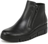 Vionic Women's Uptown Sur Booties Ankle Boot, Black Leather, 8.5