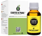 Earth N Pure Pumpkin Seed Oil (Kaddu Oil) Cold Pressed, Natural and Therapeutic Grade - 50 ml