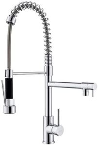 Decaura Luxury Dual Spout Kitchen Tap Twin Spout Basin Mixer Tap 360° Swivel Solid Sink Faucet (Chrome)