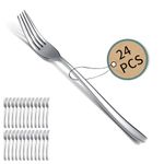 Kyraton Dinner Forks Set of 24 Pieces, 20.5cm Stainless Steel Table Forks Cutlery Set for Home, Restaurant, Hotel, Dishwasher Safe