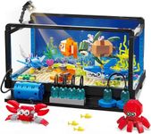 QLT Fish Tank Building Set,Compatible with Lego fish tank Aquarium Including Marine Life Animals,Creative Lighting Fish Tank with Submarine Educational Building Toys for Kids 6-12(625Pieces)