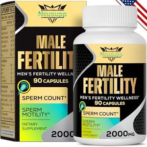 Fertility Supplements for Men, Male Fertility Supplement - Optimal Sperm Count, Motility and Strength, 2000MG Mens Prenatal Vitamins with CoQ10 Maca Root, Zin, NAC &Folate for Conception - 90 Capsules