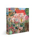 eeBoo Piece and Love English Cottage 1000 piece square adult Jigsaw Puzzle