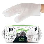 BUGALUGS Dog Glove Wipes, pet wipes for full body, eye wipes, ear wipes, bum & paws. 30 sensitive dog grooming glove wipes for dogs, puppy & cat grooming, One size fits all (Fragrance Free)