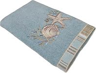 Avanti Linens 019682MIN Sand Shells Hand Towel, Medium, Mineral