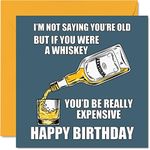 Funny Birthday Cards for Men Women - Aged Whiskey - Rude Birthday Card for Mum Dad Brother Sister Son Daughter Nan Grandad, 145mm x 145mm Humour Joke 30th 40th 50th 60th 70th Bday Greeting Cards