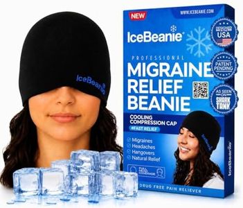 IceBeanie Migraine Relief Cap | As Seen on Shark Tank, Gel Headache Relief Cap, Extended Cooling Headache Cap, Migraine Cap, Tension & Hangover Cap, Cold Cap Headache Hat, Head Ice Pack Migraine Mask