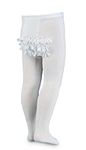 Jefferies Socks Microfiber Rhumba Baby Tight, White/White, 18-24 Months