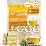 Lavendium, Premium 120 Fenugreek Tea Bags, 100% Natural & Pure from Fenugreek. Fenugreek Herbal Tea. Made with Natural Material Tea Bags. No Sugar, No Caffeine, No Gluten, Vegan.