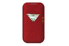 Pack & Smooch iPhone iPhone 11 Pro Max/Xs Max/iPhone 8 Plus (6.5") Cover Wallet -SHETLAND- 100% finest Wool Felt Handcraftet in Germany - Red