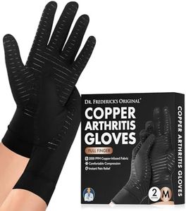Dr. Frederick's Original Copper Full Finger Comfort Gloves - 2 Gloves - Great for Typing and Everyday Activities - Medium