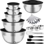 WEPSEN Mixing Bowls Set, 25PCS Stai
