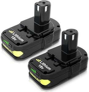 3000mAh 18V P102 P108 Li-ion Replacement Battery for Ryobi 18 Volt Battery Lithium-ion Plus Battery Max P102 P108 P103 P105 P107 P109 P104 Compatible with Ryobi 18Volt Power Cordless Tools (2 PACK)