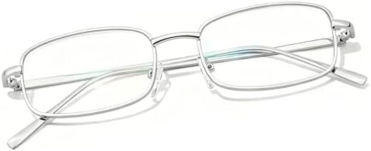 Chicid Fashion Blue Light Glasses for Women, Blocking Eyewear Y2k Office-Siren Aesthetic Rectangle Glasses Metal Frame