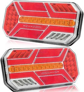 AGRISHOP Pilotos Traseros Remolque 12/24v Led Homologado,7Funciones 2pcs Kit Luces Traseras Piloto Trasero Remolque Camión Van Caravan Pilotos Traseras Remolque Tractor Impermeable Sumergible