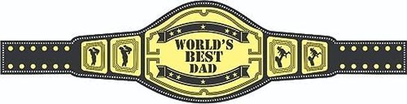 HANDSY Championship Belt Customizable Wrestling Belt Fully Personalized for All Sports - Worlds Greatest Dad Wrestling Belt (2mm Zinc)