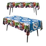 2Pack Superhero Party Table Cloth,54x72in Blue Superhero Party Tablecloth for Boys,Plastic Avengers Table Cover Party for Kids Baby Shower Birthday Super hero Themed Party Decorations (Superhero)