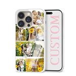 Custom Photos Phone Cases Personalized Pictures Collage Cool Case Cover iPhone 11 12 13 14 15 Pro Max Plus Mini for Samsung Galaxy S21 S22 S23 S24 Ultra Plus FE A Series (White Case - 7Photo)