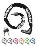 NDakter Bike Locks High Security with Two Ways to Unlock, 4-Digits Resettable Combination Bicycle Lock, 4.28Ft Length Hardened Steel Bike Chain Lock for Cycle, Scooter,Motorbike,Gate, Fence