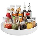 Ovicar Lazy Susan Turntable Organizer - Rotating Spice Rack Metal Lazy Susan for Cabinet Pantry Kitchen Countertop Bathroom Refrigerator Table Storage,11 inch (13inch White)