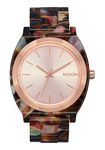 NIXON Time Teller Acetate 100m Water Resistant Women's Analog Fashion Watch (37mm Watch Face, 20mm Acetate Band), Rose Gold/Pink Tortoise, One Size, Time Teller Acetate