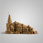 SILAII Ayodhya Ram Mandir Replica Sculpture - 6 Inch Antique Bronze - Ideal for Home Decor