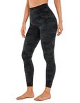 CRZ YOGA Womens Brushed Naked Feeling Workout Leggings 25" - High Waisted Gym Compression Athletic Tummy Control Yoga Pants Dark Grey Camouflage X-Large