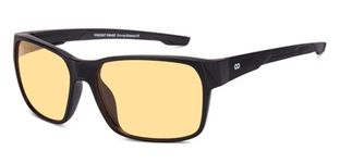 Vincent Chase By Lenskart | Black Yellow Full Rim Square | NIGHT DRIVING GLASSES | Branded Latest and Stylish Sunglasses | 100% UV Protected | For Men & Women | Large | VC S14461