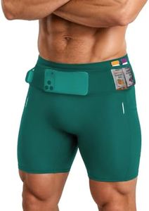 Plus Size Running Shorts for Men With Reflective Strips Biker Shorts